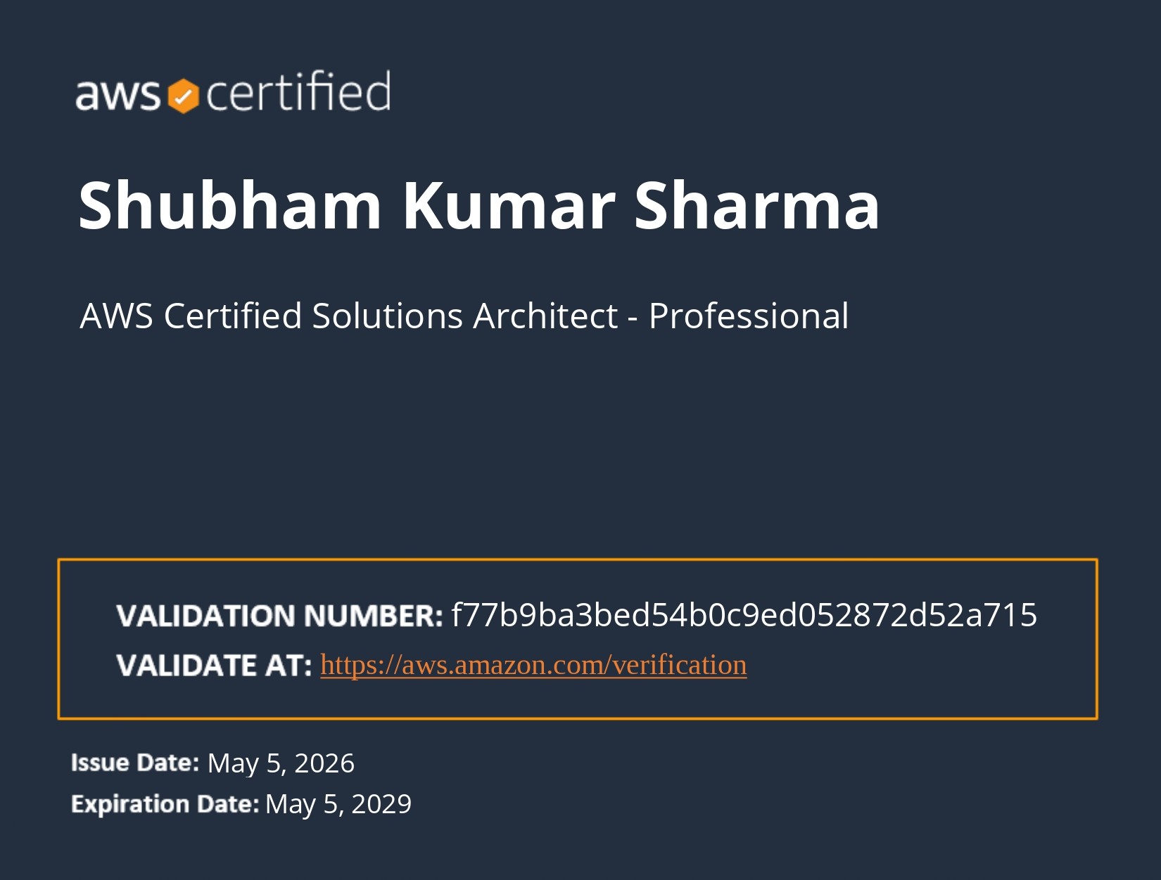 AWS Certified Solutions Architect - Professional