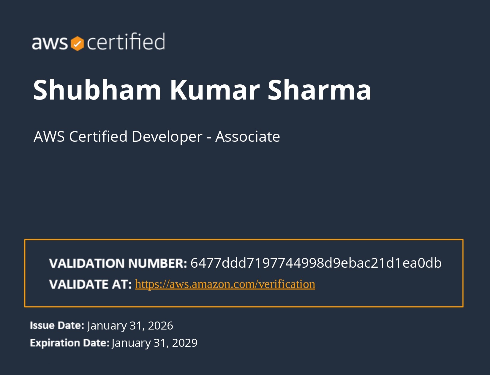 AWS Certified Developer - Associate