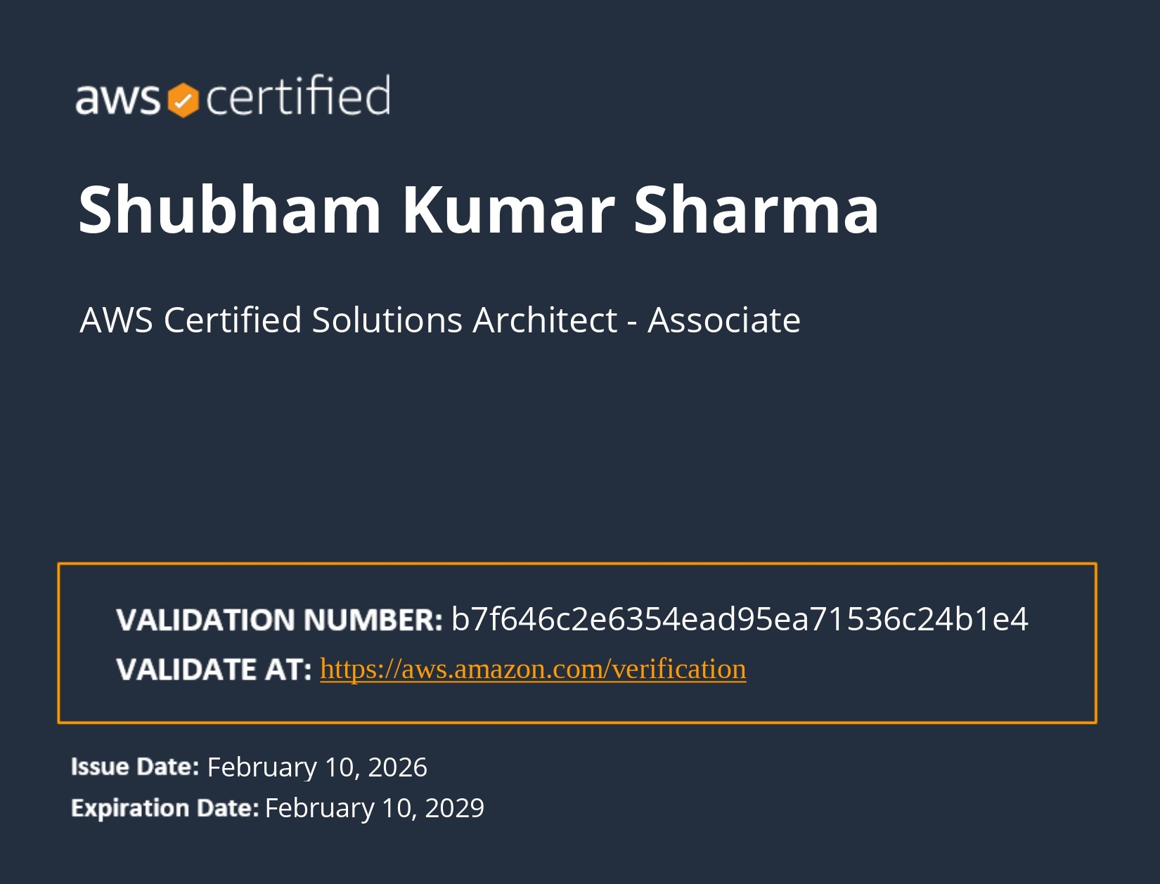 AWS Certified Solutions Architect - Associate