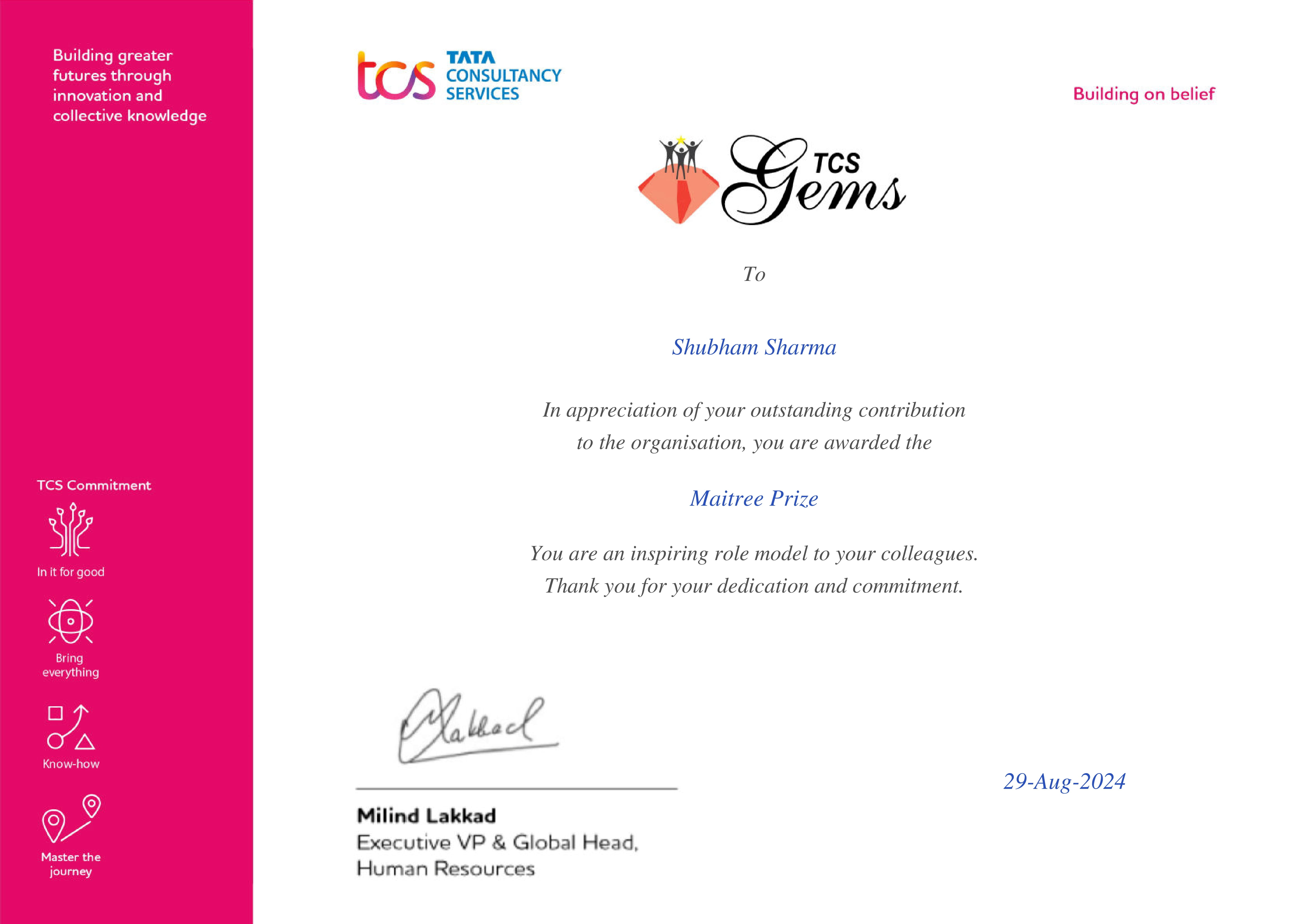 TCS Maitree Prize